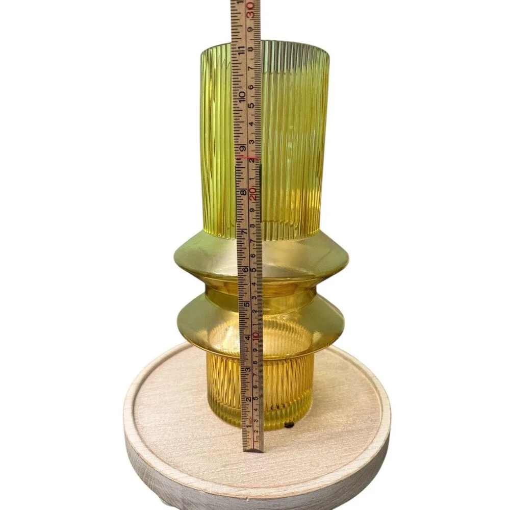 ELK Home Cenon Large Glass Vase In‎ Translucent Yellow 11” Tall